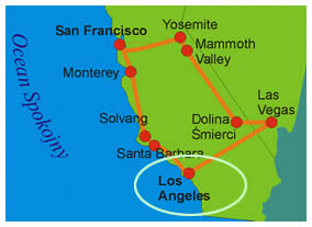 Mapa de la ciudad Los Angeles
