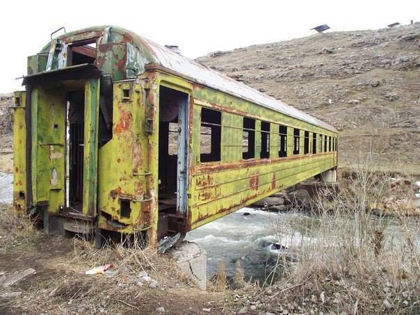 vagon de tren puente