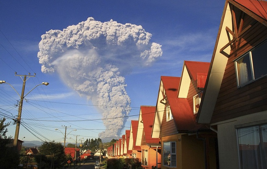 First day eruption Calbuco volcano