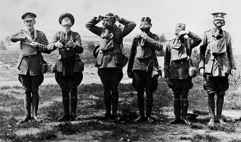 La orina fue usada como máscara antigas en primera guerra mundial