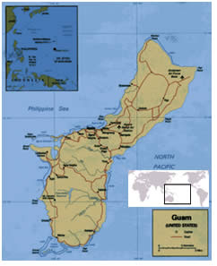 Mapa Isla Guam