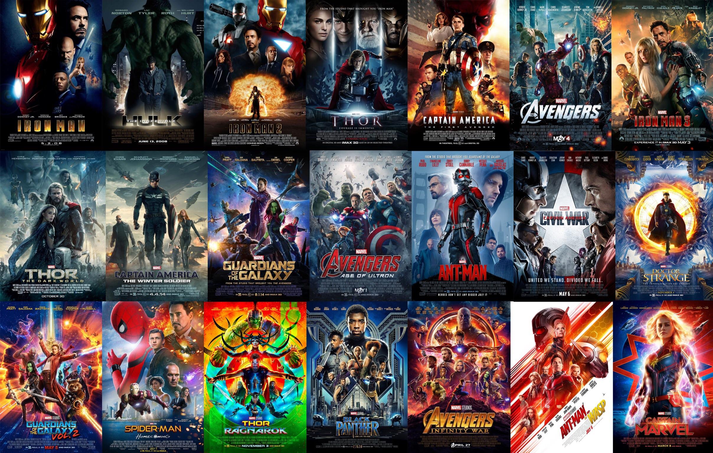 Las 22 Películas de Marvel en Orden Cronológico Curioso